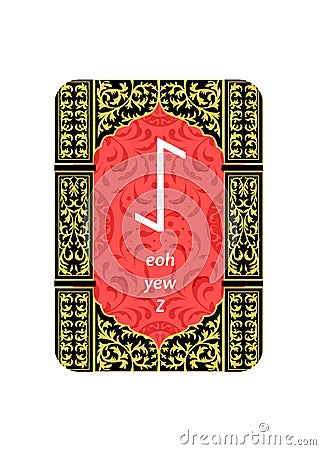 The runes card Vector Illustration
