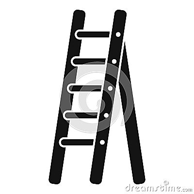 Rung ladder icon simple vector. Wood construction Vector Illustration