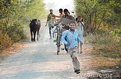 Runing Child Editorial Stock Photo