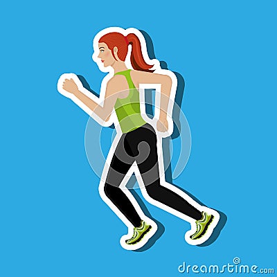 runner avatar design Cartoon Illustration