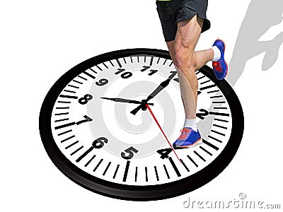 Runner 8 eight o`clock in the morning - 3d rendering Stock Photo