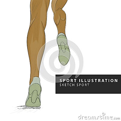 Runner legs illustration Vector Illustration