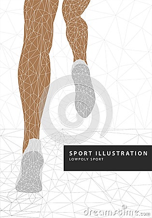 Runner legs illustration Vector Illustration