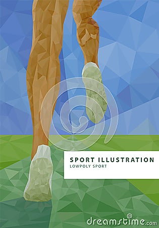 Runner legs illustration Vector Illustration