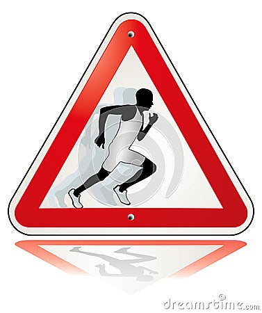 Runner pulled away Vector Illustration