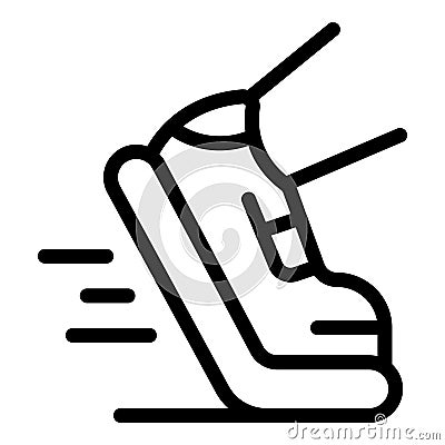 Runner shoe race icon outline vector. Man Sport Stock Photo