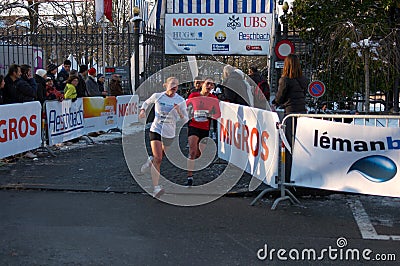 Runners of Course de Escalada Editorial Stock Photo