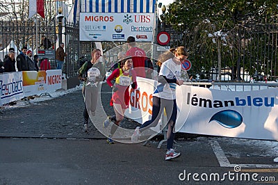 Runners of Course de Escalada Editorial Stock Photo