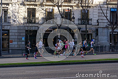 2023 Runners' Lab Gent Half Marathon, a World Athletics Label road Race. Sunday, March 12 in Madrid Editorial Stock Photo