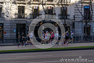 2023 Runners' Lab Gent Half Marathon, a World Athletics Label road Race. Sunday, March 12 in Madrid Editorial Stock Photo