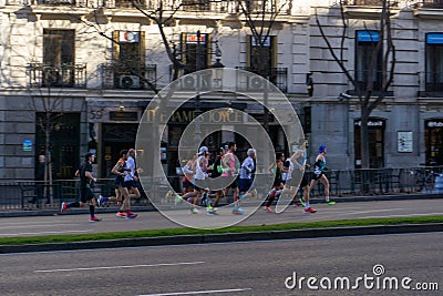 2023 Runners' Lab Gent Half Marathon, a World Athletics Label road Race. Sunday, March 12 in Madrid Editorial Stock Photo