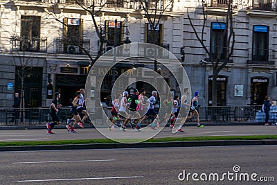 2023 Runners' Lab Gent Half Marathon, a World Athletics Label road Race. Sunday, March 12 in Madrid Editorial Stock Photo