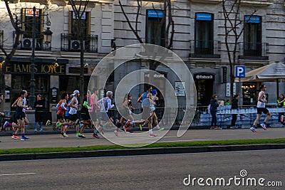2023 Runners' Lab Gent Half Marathon, a World Athletics Label road Race. Sunday, March 12 in Madrid Editorial Stock Photo