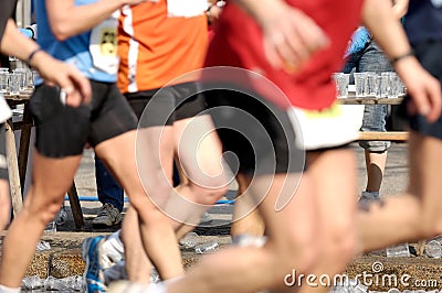 Runners water Stock Photo
