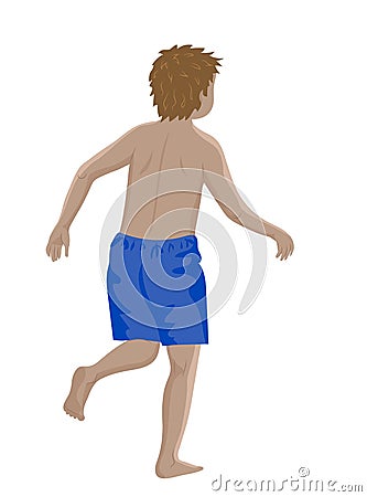 Running boy Vector Illustration