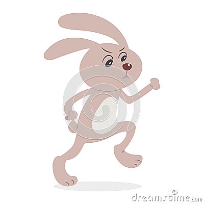 Running Bunny Vector Illustration