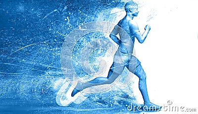Running concept abstract art Stock Photo