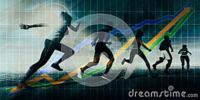 Running Concept Stock Photo