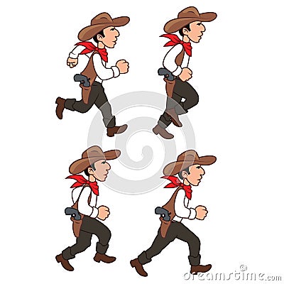Running Cowboy Sprite Stock Photo