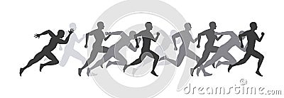 the running design Cartoon Illustration