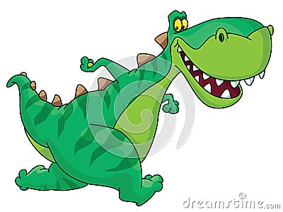 Running dinosaur Vector Illustration