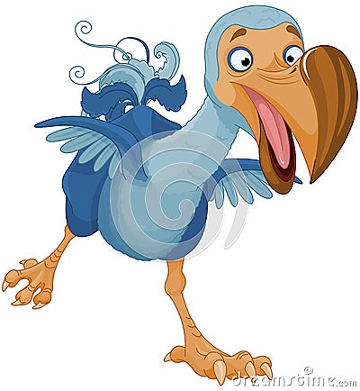 Running Dodo Vector Illustration
