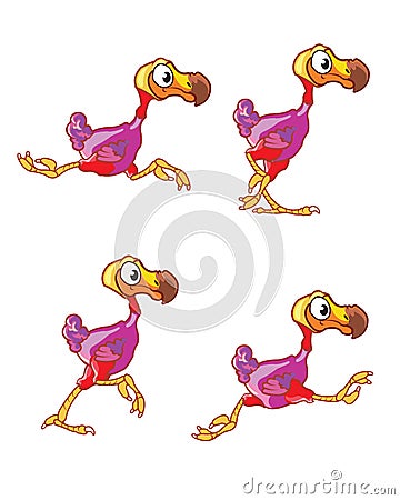 Running Dodo Sprite Stock Photo