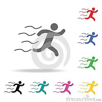 Running. Element of sport multi colored icon for mobile concept and web apps. Icon for website design and development, app develop Stock Photo