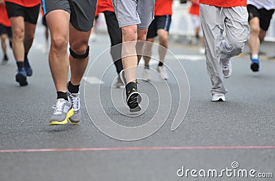 Running feet Stock Photo