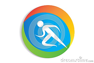 Running figure man logo icon vector Vector Illustration