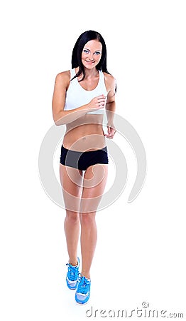 Running fitness woman Stock Photo