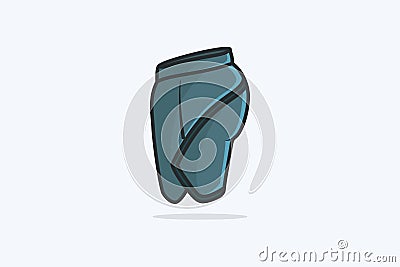 Running Game or Exercise Short Knicker vector illustration. Fashion objects icon concept. Boys comfortable shorts with compression Vector Illustration