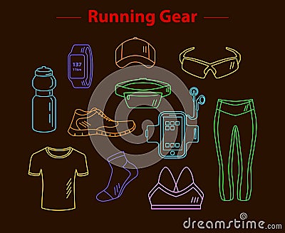 Running Gear Vector Illustration