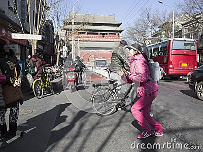 A running girl Editorial Stock Photo