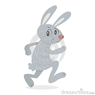 Running Rabbit Vector Illustration