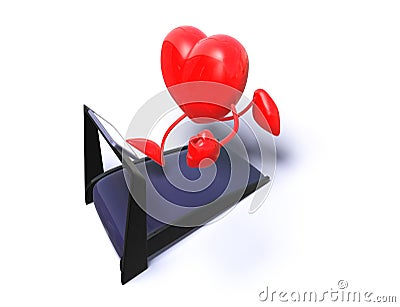 Running heart Stock Photo
