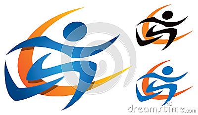 Running Logo Vector Illustration