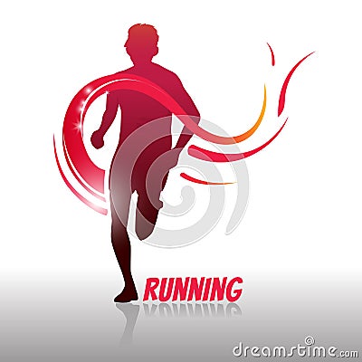 Running man logo and symbol Vector Illustration