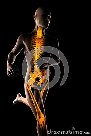 Running man radiography Stock Photo