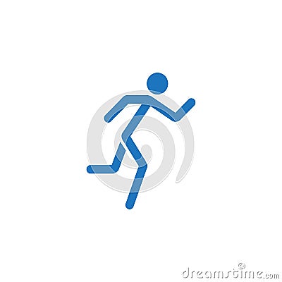 Running man solid icon, fast and fitness sport Vector Illustration