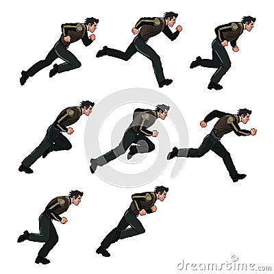 Running Man Sprite Stock Photo