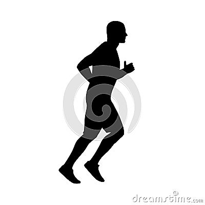 Running man vector silhouette Vector Illustration