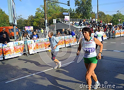 Running marathon women competitors Editorial Stock Photo