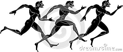 Running men Vector Illustration