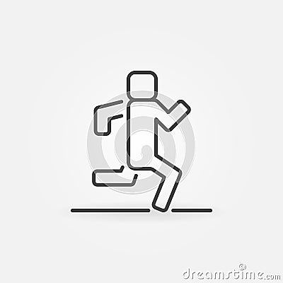 Running outline vector icon Vector Illustration