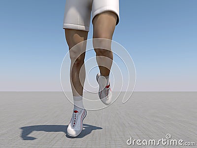 The running person Stock Photo