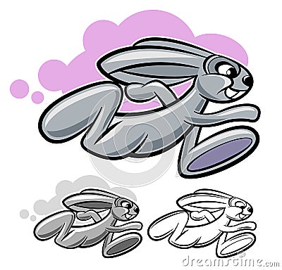 Running rabbit Vector Illustration