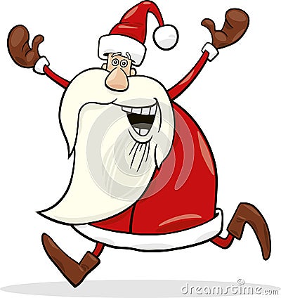 Running santa Vector Illustration