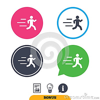 Running sign icon. Human sport symbol. Vector Illustration