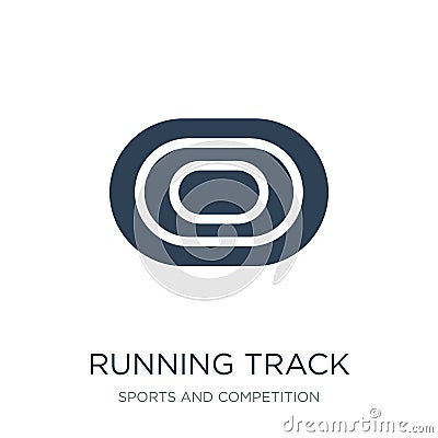 running track icon in trendy design style. running track icon isolated on white background. running track vector icon simple and Vector Illustration